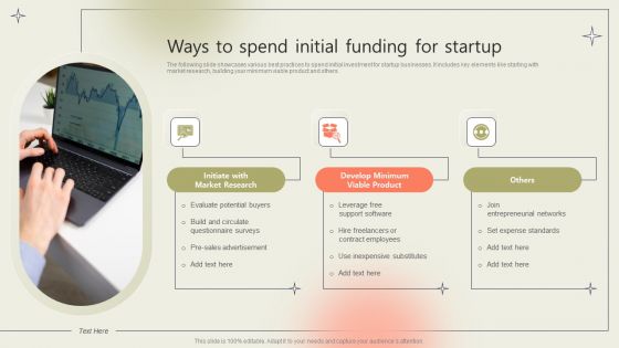 Ways To Spend Initial Funding For Startup Information PDF