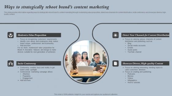 Ways To Strategically Reboot Brands Content Marketing Strategies For Rebranding Without Losing Mockup PDF