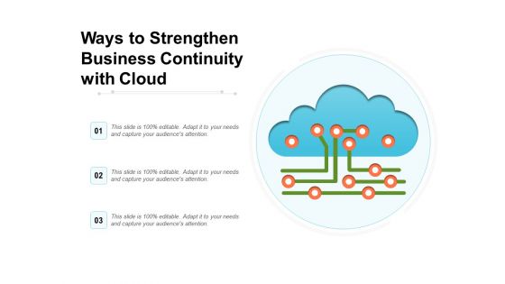 Ways To Strengthen Business Continuity With Cloud Ppt PowerPoint Presentation File Templates PDF