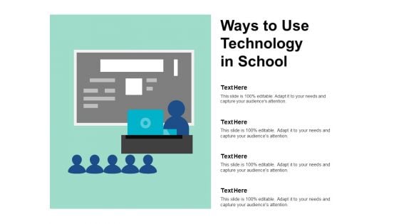 Ways To Use Technology In School Ppt PowerPoint Presentation Summary Aids