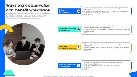 Ways Work Observation Can Benefit Workplace Topics PDF