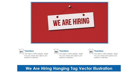 We Are Hiring Hanging Tag Vector Illustration Ppt PowerPoint Presentation Layouts Layouts PDF
