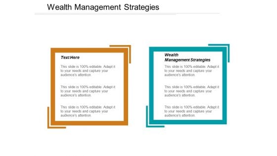 Wealth Management Strategies Ppt PowerPoint Presentation Portfolio Background Cpb