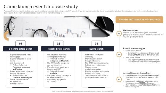 Web 3 0 Blockchain Based P2E Mobile Game Sector Report Promotional Plan Game Launch Event Mockup PDF