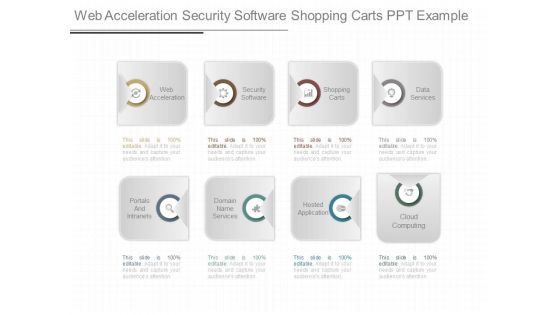 Web Acceleration Security Software Shopping Carts Ppt Example