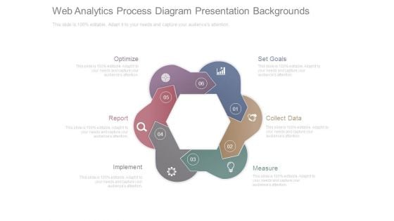 Web Analytics Process Diagram Presentation Backgrounds