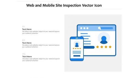 Web And Mobile Site Inspection Vector Icon Ppt PowerPoint Presentation File Clipart PDF