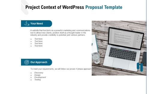 Web Based User Interface Project Context Of Wordpress Proposal Ppt Layouts Slide PDF