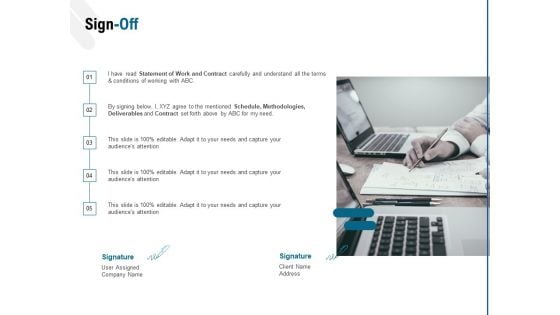 Web Based User Interface Sign Off Ppt Show Gridlines PDF