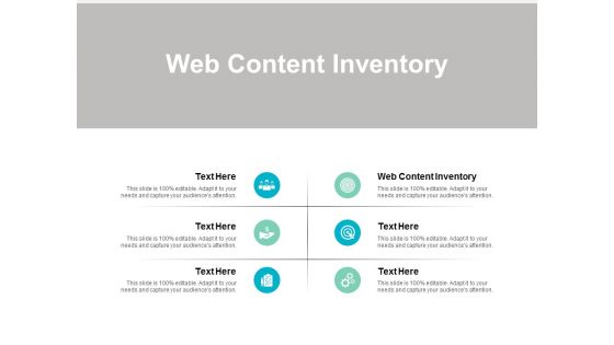 Web Content Inventory Ppt PowerPoint Presentation File Template Cpb