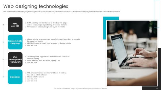 Web Design Company Overview Ppt PowerPoint Presentation Complete With Slides Slide12