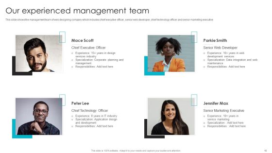 Web Design Company Overview Ppt PowerPoint Presentation Complete With Slides Slide16