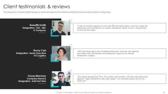 Web Design Company Overview Ppt PowerPoint Presentation Complete With Slides Slide18