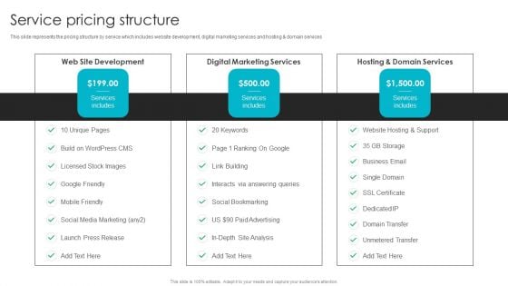 Web Design Company Overview Service Pricing Structure Pictures PDF