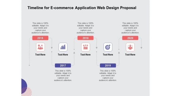 Web Design Services Ecommerce Busines Timeline For E Commerce Application Web Design Proposal Themes PDF