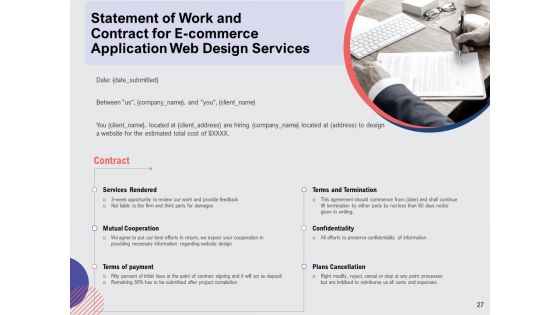 Web Design Services Proposal For Ecommerce Business Ppt PowerPoint Presentation Complete Deck With Slides