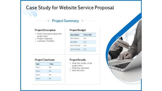 Web Design Template Case Study For Website Service Proposal Inspiration PDF