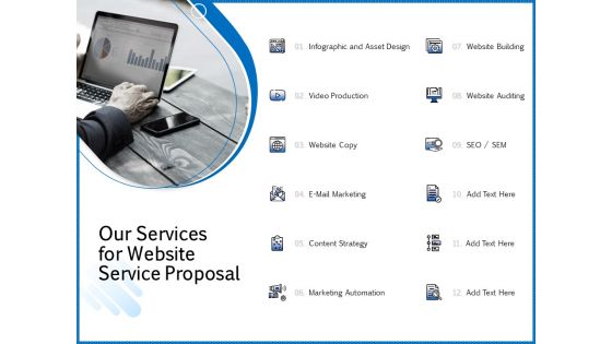 Web Design Template Our Services For Website Service Proposal Download PDF