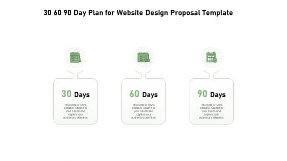 Web Designing 30 60 90 Day Plan For Website Design Proposal Template Ppt Show Templates PDF