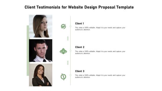 Web Designing Client Testimonials For Website Design Proposal Template Ppt Layouts Slide Download PDF