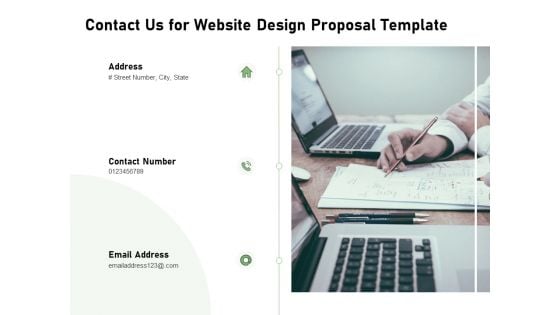 Web Designing Contact Us For Website Design Proposal Template Ppt Ideas Files PDF