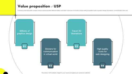 Web Designing Icon Investor Funding Elevator Pitch Deck Value Proposition Usp Template PDF