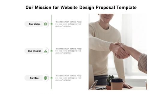 Web Designing Our Mission For Website Design Proposal Template Ppt Infographic Template Graphics Tutorials PDF