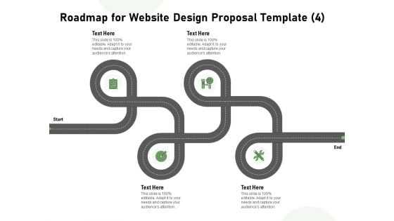 Web Designing Roadmap For Website Design Proposal Template Four Stage Process Ppt Layouts Inspiration PDF