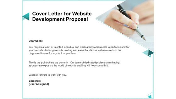 Web Development IT And Design Templates Cover Letter For Website Development Proposal Designs PDF