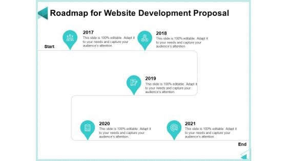 Web Development IT And Design Templates Roadmap For Website Development Proposal Clipart PDF