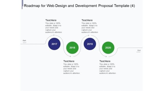 Web Development It And Design Roadmap For Web Design And Development 2017 To 2020 Ppt Slides Infographic Template PDF