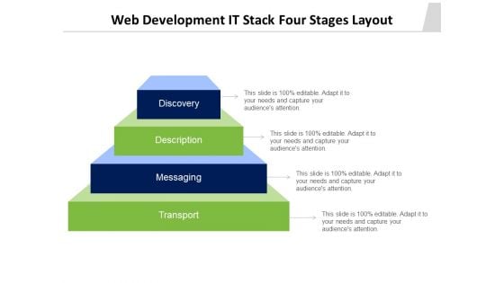 Web Development It Stack Four Stages Layout Ppt PowerPoint Presentation Ideas Display PDF