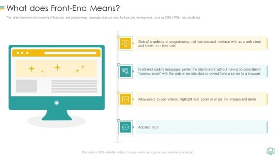 Web Development What Does Front End Means Information PDF