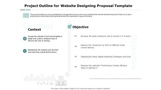 Web Engineering Project Outline For Website Designing Proposal Template Ppt Show Outline PDF