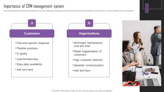 Web Hosting Software Company Outline Importance Of CRM Management System Brochure PDF