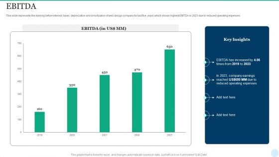 Web Interface Development Services Company Summary EBITDA Structure PDF