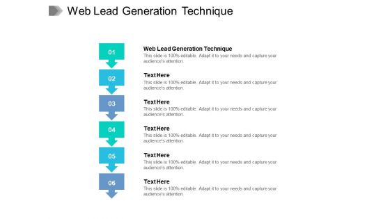 Web Lead Generation Technique Ppt PowerPoint Presentation Slides Show Cpb Pdf