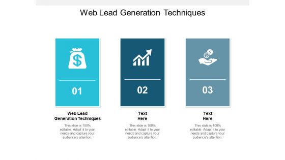 Web Lead Generation Techniques Ppt PowerPoint Presentation Professional Gridlines