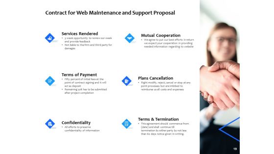 Web Maintenance And Support Proposal Ppt PowerPoint Presentation Complete Deck With Slides