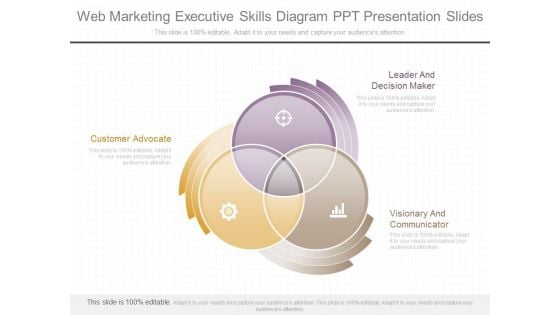 Web Marketing Executive Skills Diagram Ppt Presentation Slides