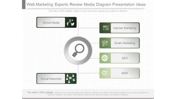 Web Marketing Experts Review Media Diagram Presentation Ideas