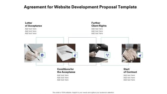 Web Redesign Agreement For Website Development Proposal Template Ppt Inspiration Elements PDF