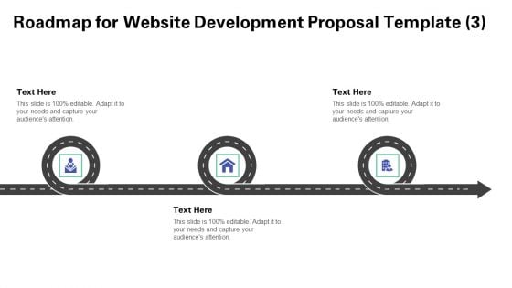 Web Redesign Roadmap For Website Design Proposal Template Three Stage Process Ppt Ideas Demonstration PDF