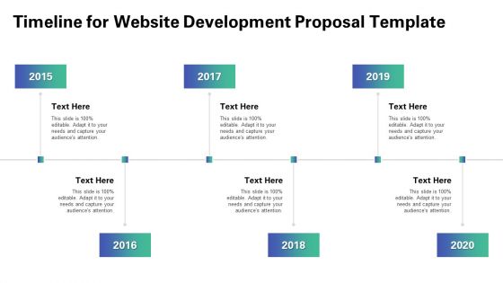 Web Redesign Timeline For Website Development Proposal Template Ppt Icon Skills PDF