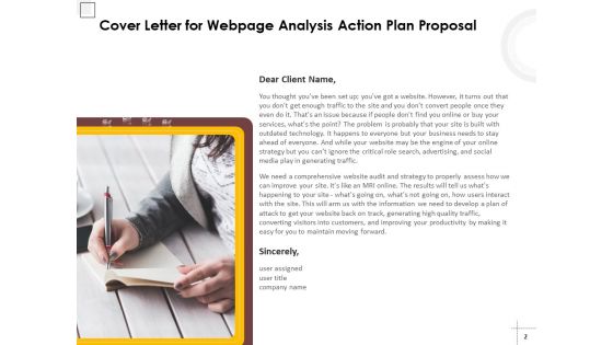 Webpage Analysis Action Plan Proposal Ppt PowerPoint Presentation Complete Deck With Slides