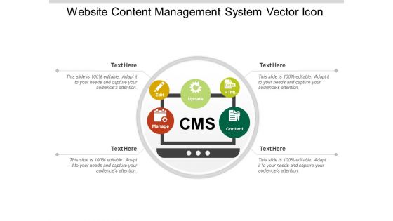 Website Content Management System Vector Icon Ppt Powerpoint Presentation Pictures Deck