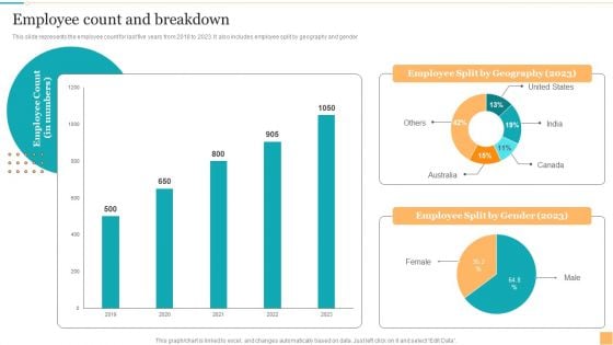 Website Design And Branding Studio Company Profile Employee Count And Breakdown Structure PDF