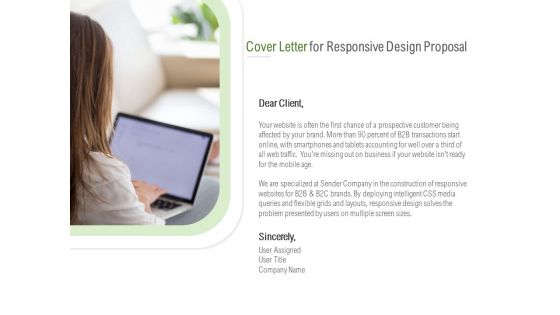 Website Design And Development Cover Letter For Responsive Design Proposal Structure PDF