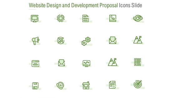 Website Design And Development Proposal Icons Slide Ppt PowerPoint Presentation Professional Icons PDF