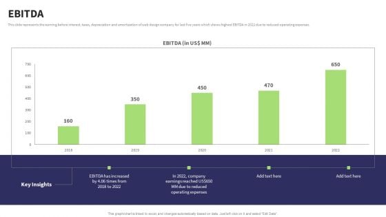 Website Design And Development Services Company Profile EBITDA Sample PDF